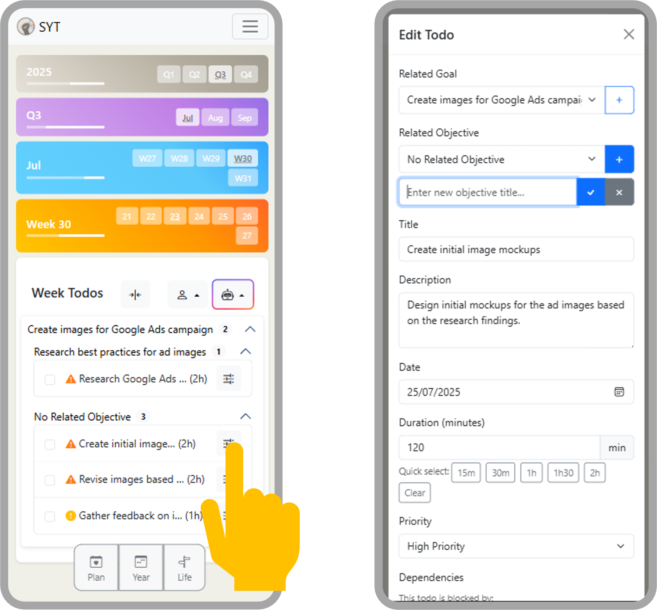 Todo Objective Connection Feature