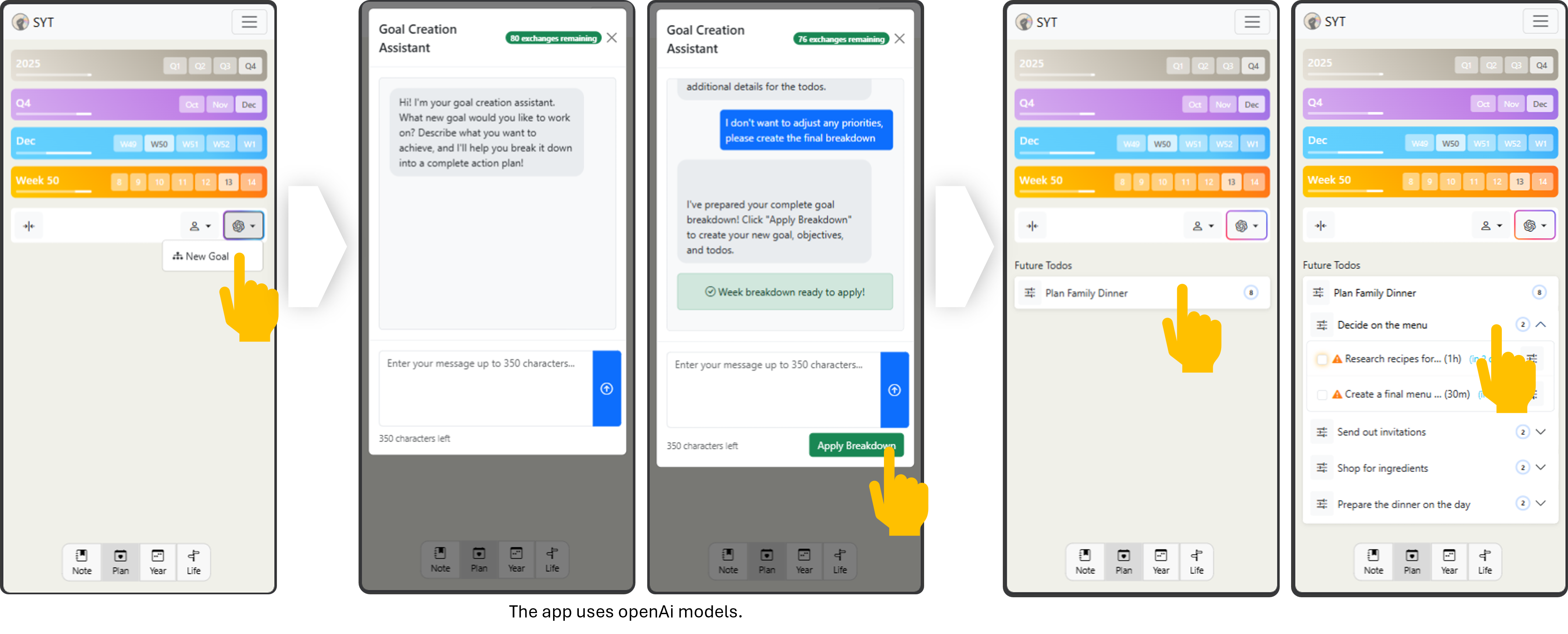 Plan to Goal feature